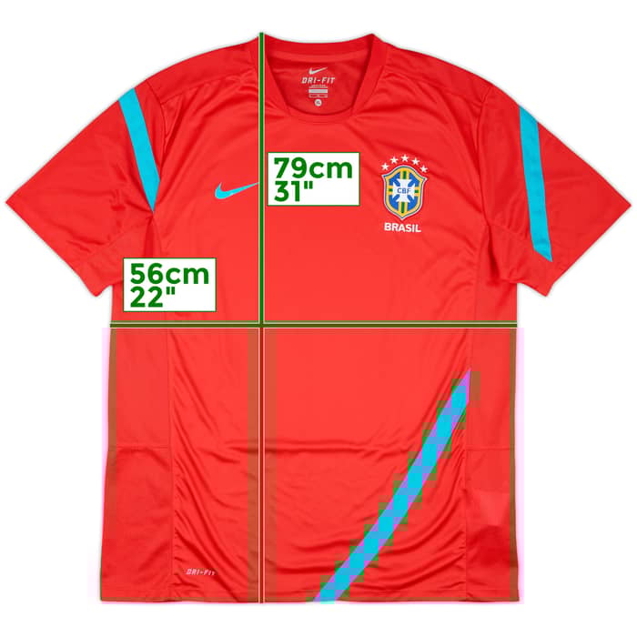 2012-13 Brazil Nike Training Shirt - 8/10 - (XL)