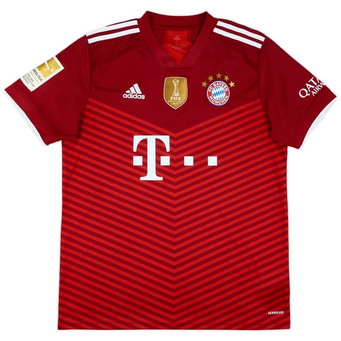 2021-22 Bayern Munich Home Shirt Lewandowski #9 - 7/10 - (L)
