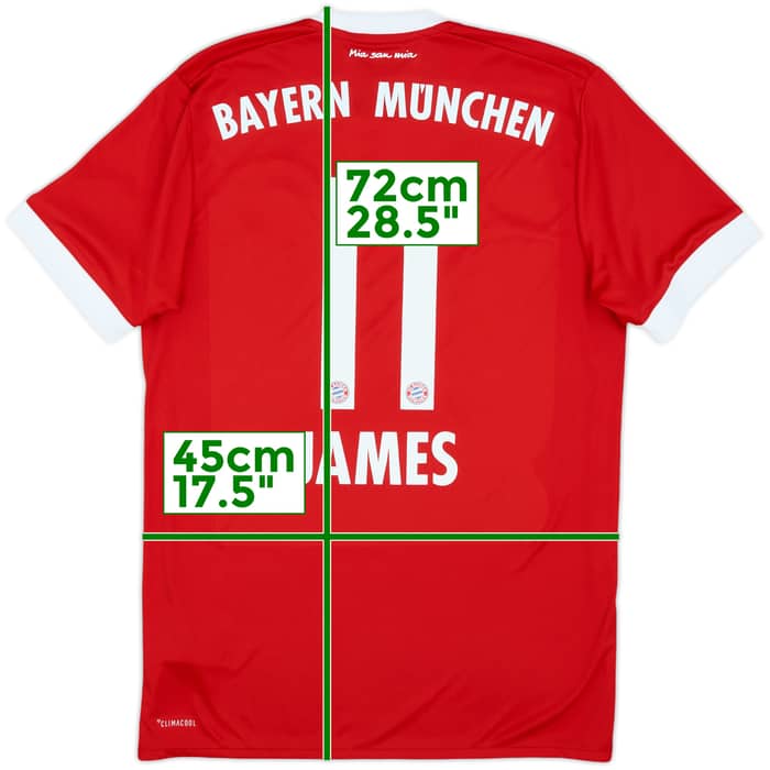 2017-18 Bayern Munich Home Shirt James #11 - 8/10 - (S)