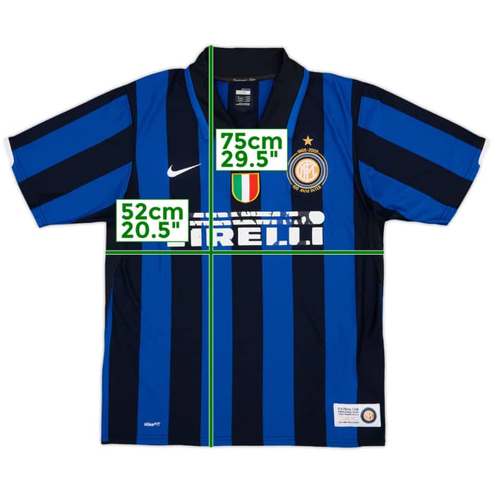 2007-08 Inter Milan Centenary Home Shirt Materazzi #23 - 4/10 - (L)
