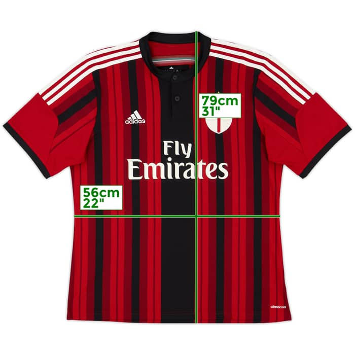 2014-15 AC Milan Home Shirt - 10/10 - (XL)