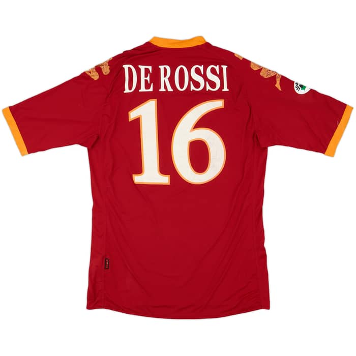 2010-11 Roma Home Shirt De Rossi #16 - 4/10 - (XL)