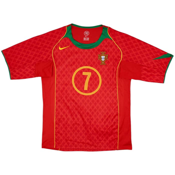 2004-06 Portugal Home Shirt Figo #7 - 10/10 - (S)