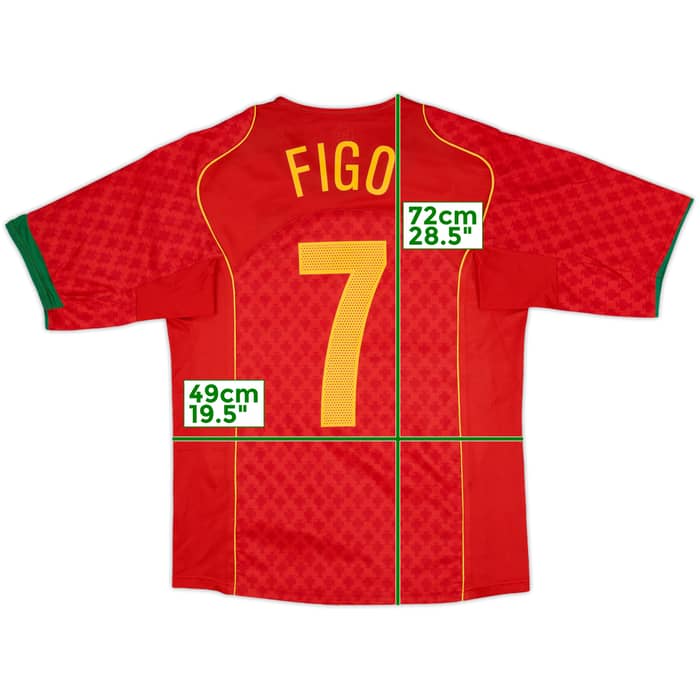 2004-06 Portugal Home Shirt Figo #7 - 10/10 - (S)