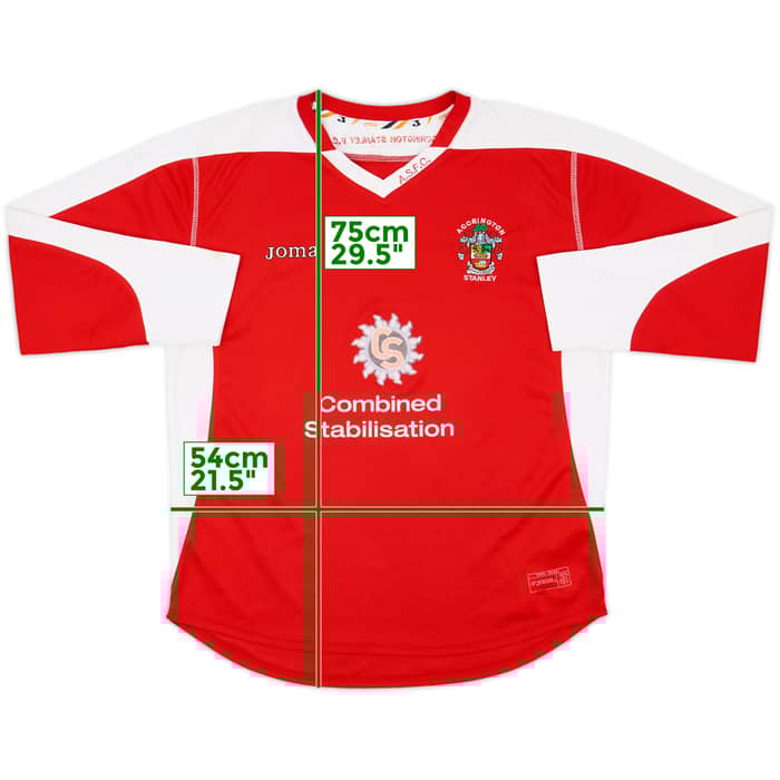 2010-11 Accrington Stanley Home L/S Shirt - 8/10 - (L)