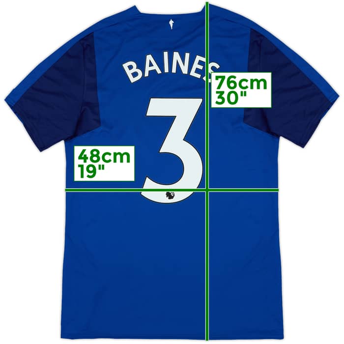 2017-18 Everton Home Shirt Baines #3 - 9/10 - (M)