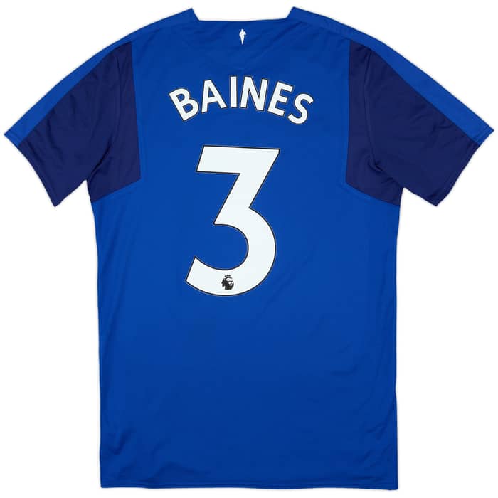 2017-18 Everton Home Shirt Baines #3 - 10/10 - (M)