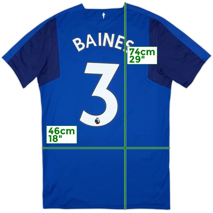 2017-18 Everton Home Shirt Baines #3 - 10/10 - (M)