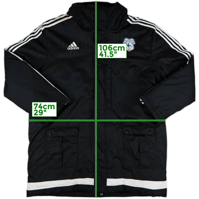 2015-16 Cardiff City adidas Padded Bench Coat - 7/10 - (XXL)