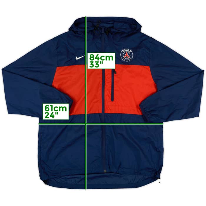 2014-15 Paris Saint-Germain Nike Hooded Rain Jacket - 9/10 - (L)