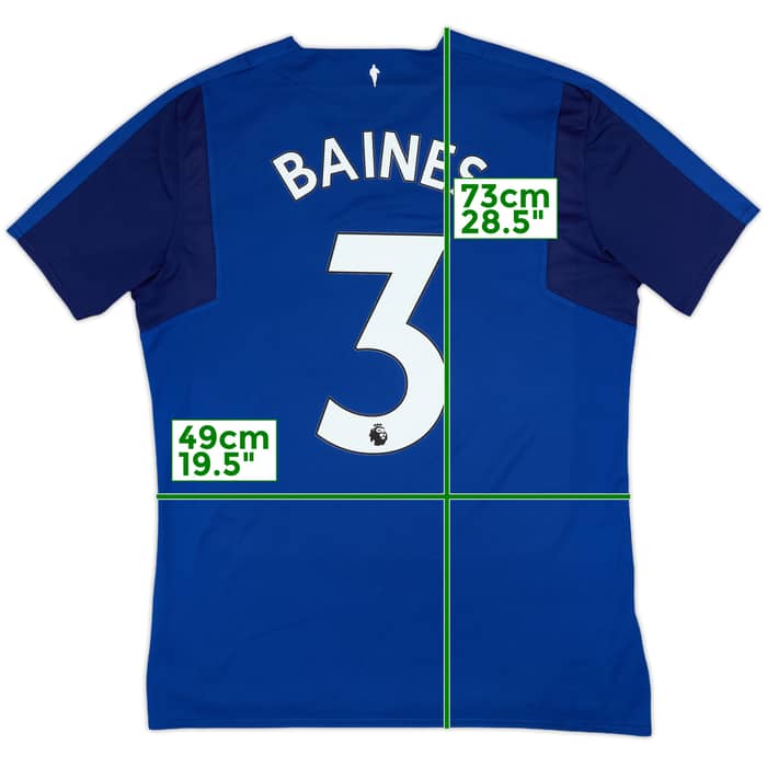 2017-18 Everton Home Shirt Baines #3 - 8/10 - (L)