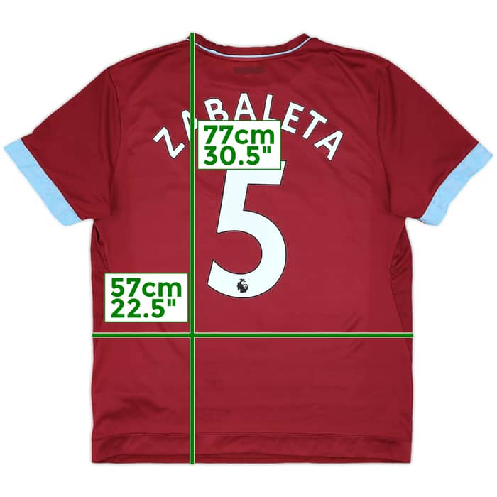 2018-19 West Ham Home Shirt Zabaleta #5 - 8/10 - (XL)