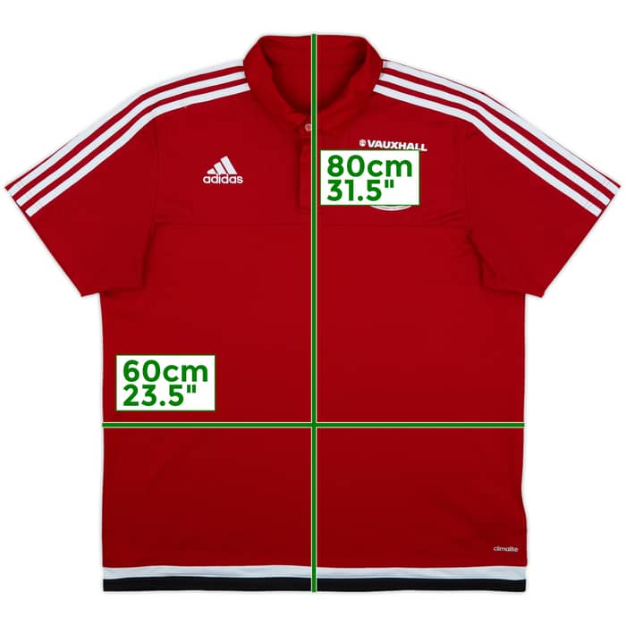 2016-17 Wales adidas Polo Shirt - 8/10 - (XL)