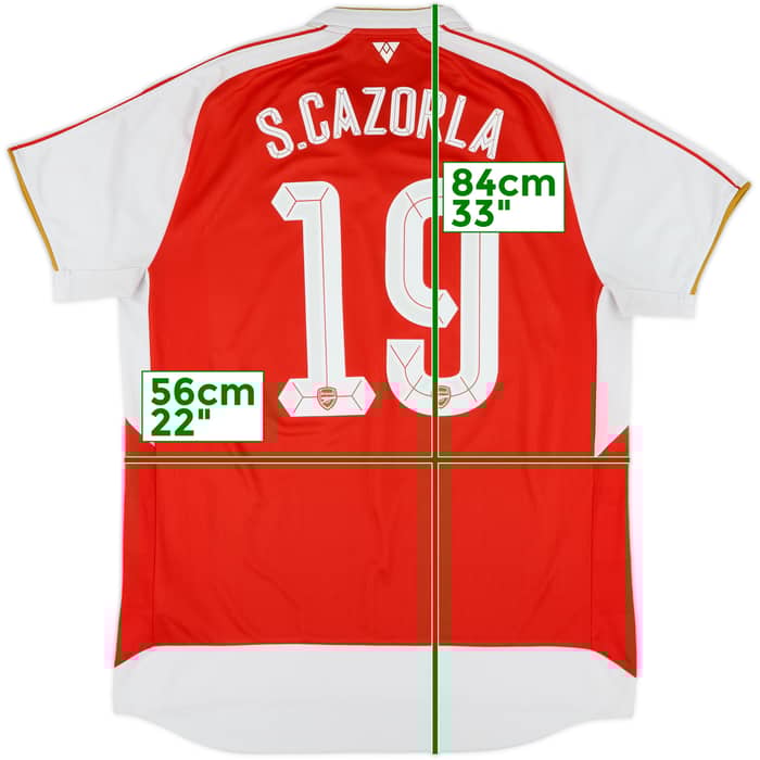 2015-16 Arsenal Home Shirt S.Cazorla #19 - 7/10 - (XL)