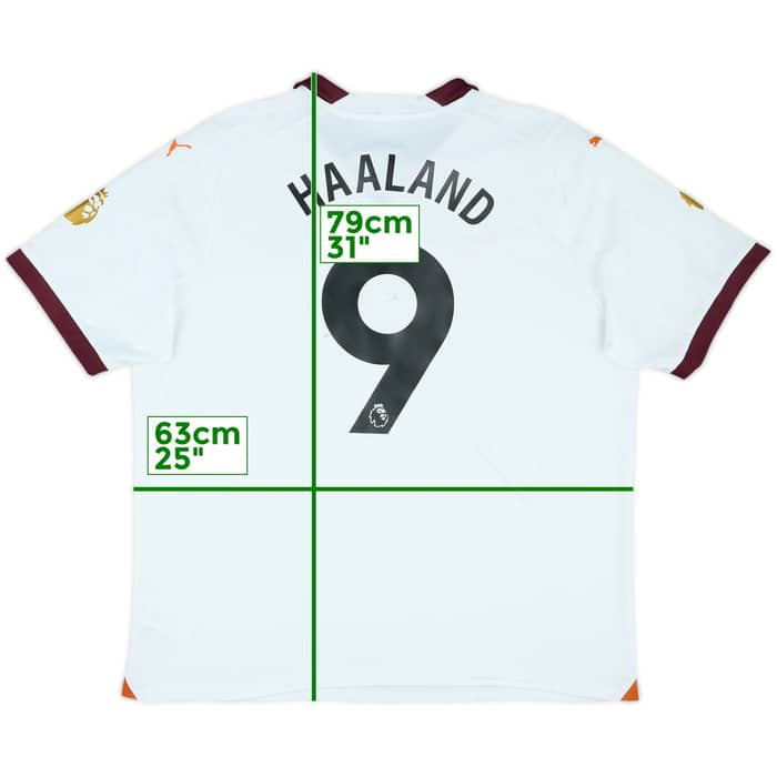 2023-24 Manchester City Away Shirt Haaland #9 - 8/10 - (XXL)