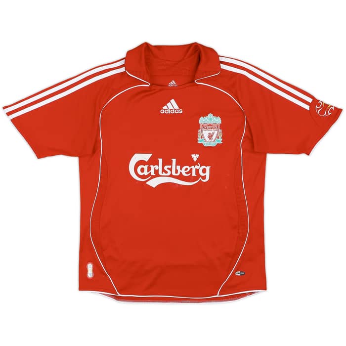2006-08 Liverpool Home Shirt Gerrard #8 - 5/10 - (L.Boys)