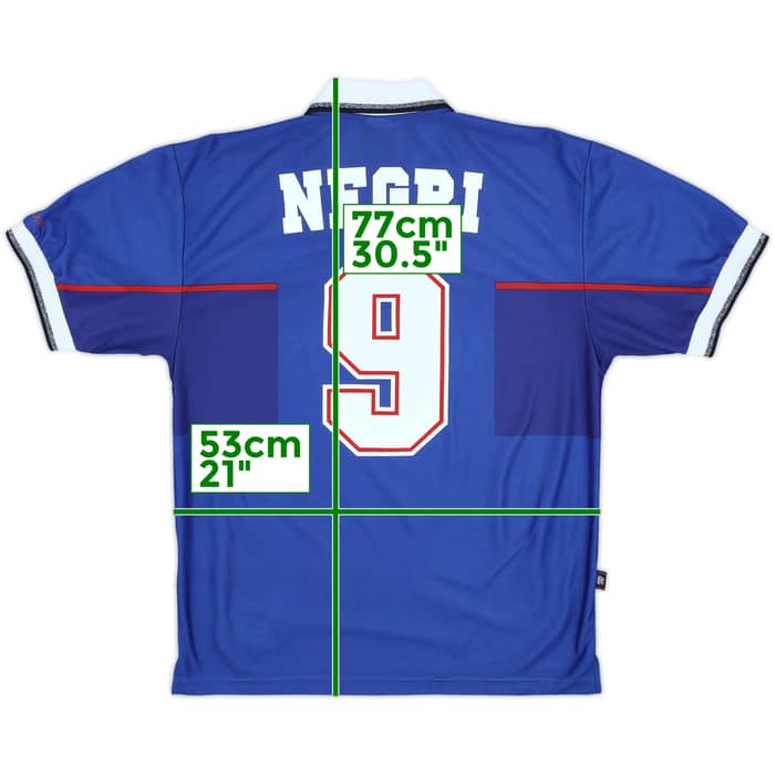1997-99 Rangers Home Shirt Negri #9 - 8/10 - (M)