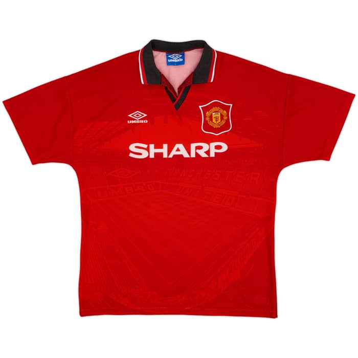 1994-96 Manchester United Home Shirt Keane #16 - 6/10 - (L)