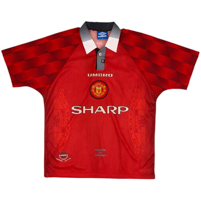 1996-98 Manchester United Home Shirt Cantona #7 - 8/10 - (M)