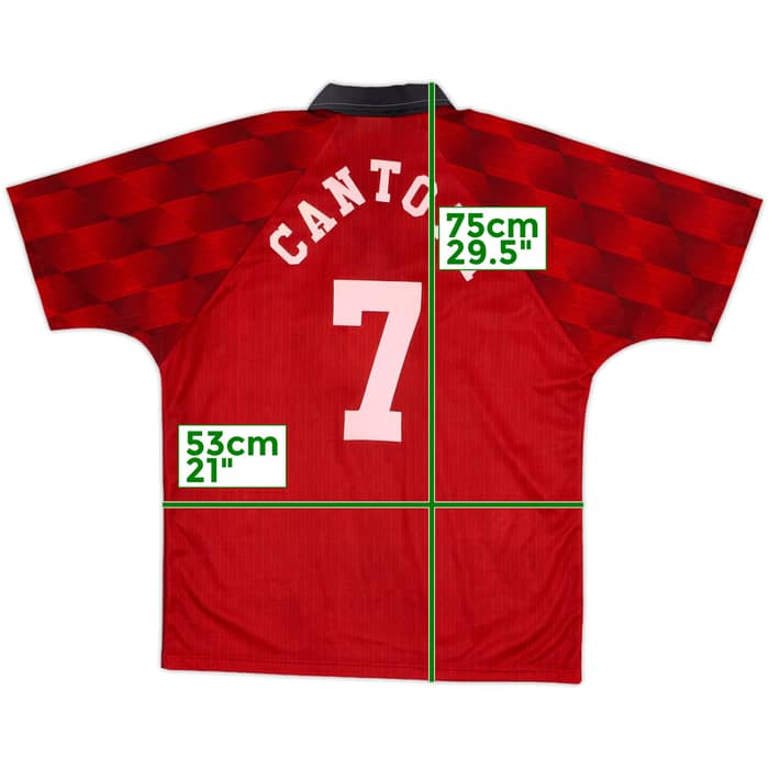1996-98 Manchester United Home Shirt Cantona #7 - 8/10 - (M)