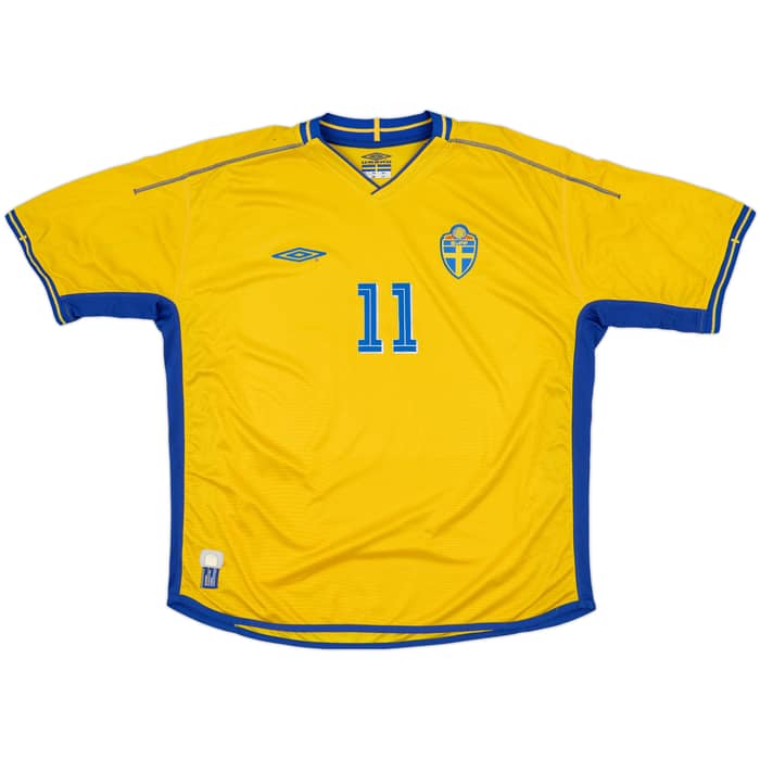 2003-04 Sweden Home Shirt Larsson #11 - 7/10 - (XXL)