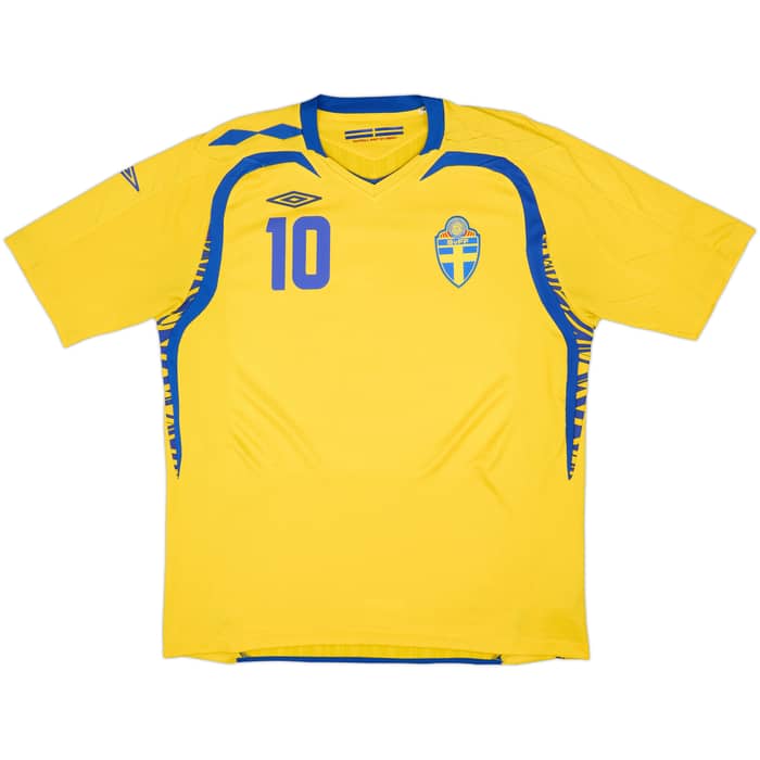 2007-09 Sweden Home Shirt Ibrahimovic #10 - 10/10 - (XL)