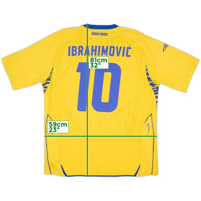 2007-09 Sweden Home Shirt Ibrahimovic #10 - 10/10 - (XL)
