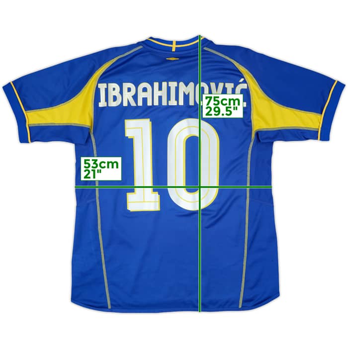 2004-06 Sweden Away Shirt Ibrahimovic #10 - 9/10 - (L)