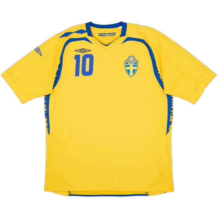 2008-09 Sweden Home Shirt Ibrahimovic #9 - 8/10 - (XL)