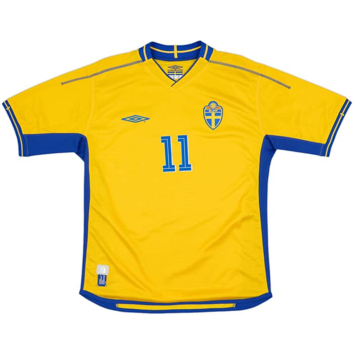 2003-04 Sweden Home Shirt Larsson #11 - 9/10 - (M)