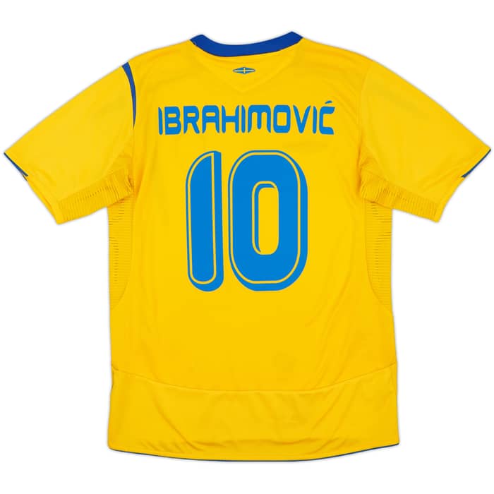 2005-06 Sweden Home Shirt Ibrahimovic #10 - 7/10 - (M)