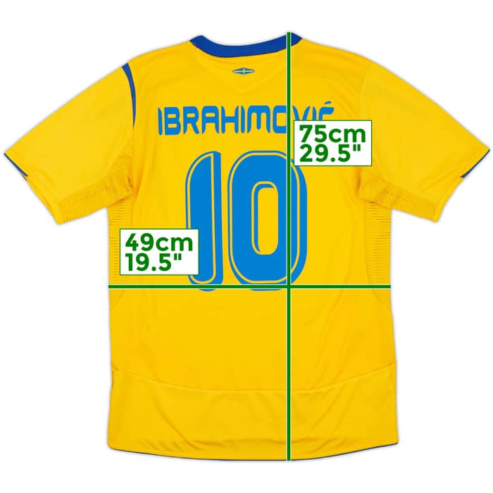 2005-06 Sweden Home Shirt Ibrahimovic #10 - 7/10 - (M)
