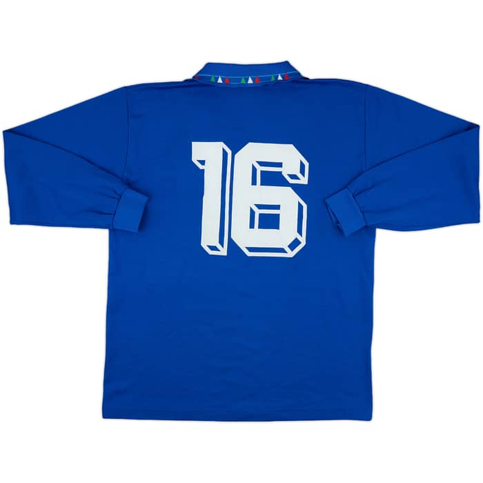 1991 Italy Match Issue Home L/S Shirt #16