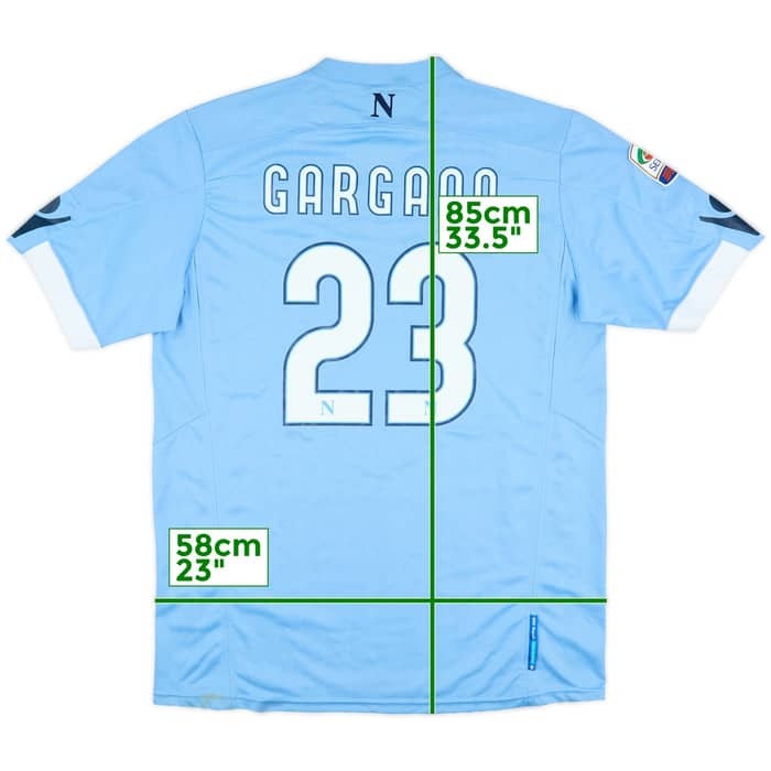 2010-11 Napoli Match Issue Home Shirt Gargano #23