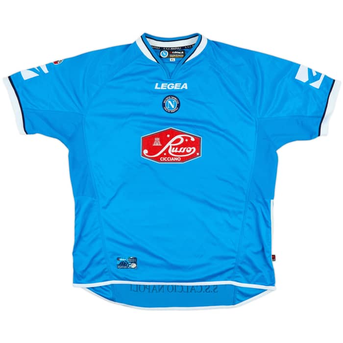 2003-04 Napoli Match Issue Home Shirt Tosto #5