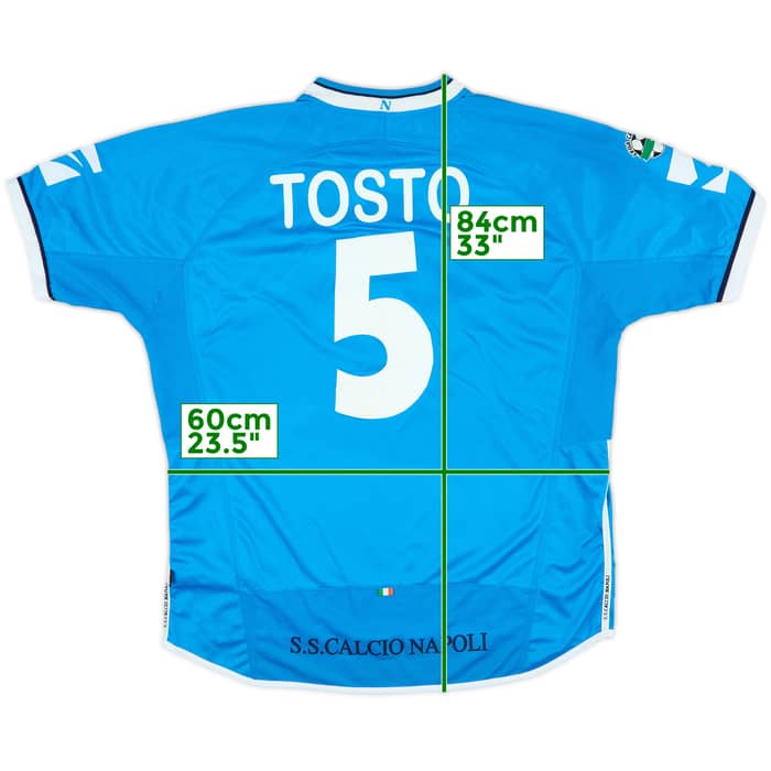 2003-04 Napoli Match Issue Home Shirt Tosto #5