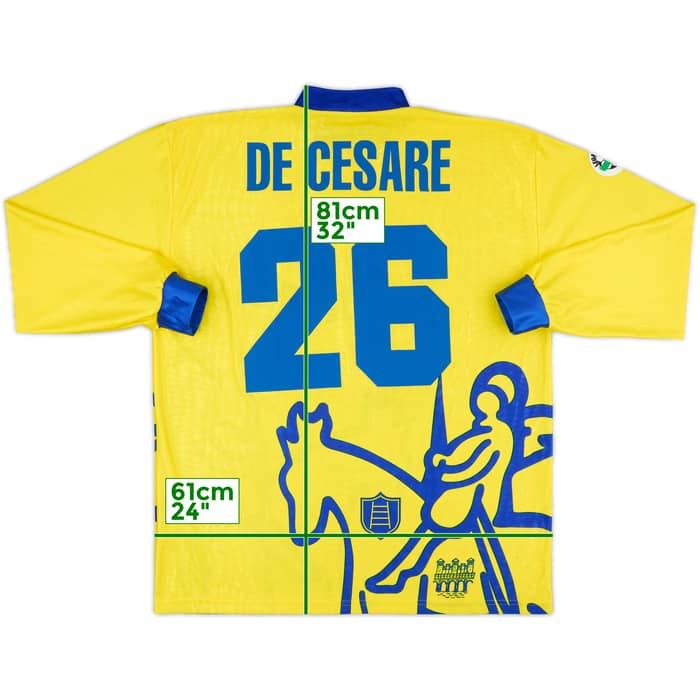 1998-99 Chievo Verona Match Issue Home L/S Shirt De Cesare #26