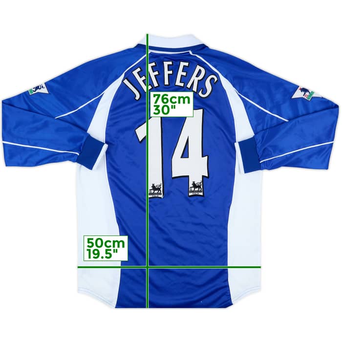 2000-01 Everton Home L/S Shirt Jeffers #14 - 6/10 - (M)