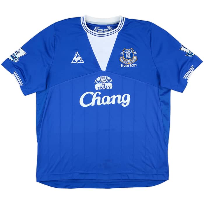 2009-10 Everton Home Shirt Yobo #4 - 7/10 - (XL)