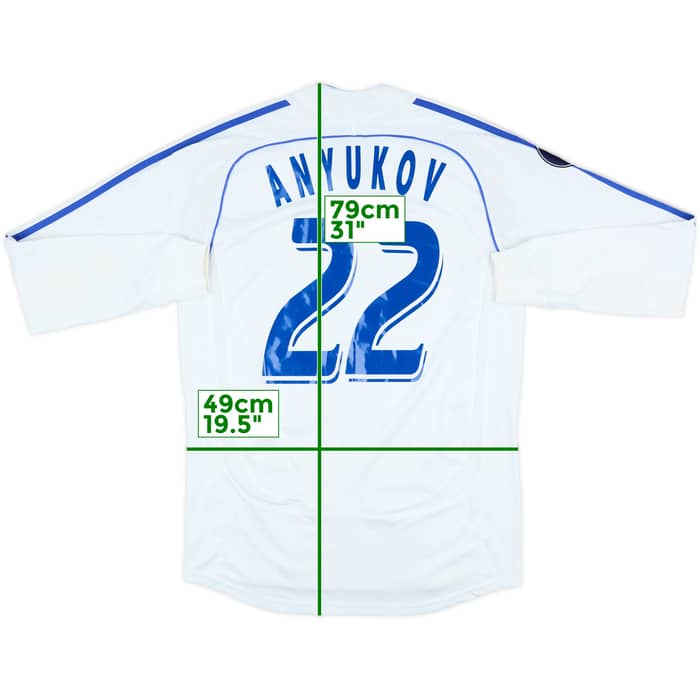 2007 Zenit St. Petersburg Match Issue UEFA Cup Away L/S Shirt Anyukov #22