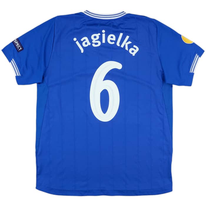 2009-10 Everton UEFA Cup Home Shirt Jagielka #6 - 7/10 - (L)