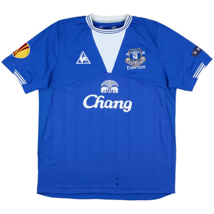 2009-10 Everton UEFA Cup Home Shirt Jagielka #6 - 7/10 - (L)