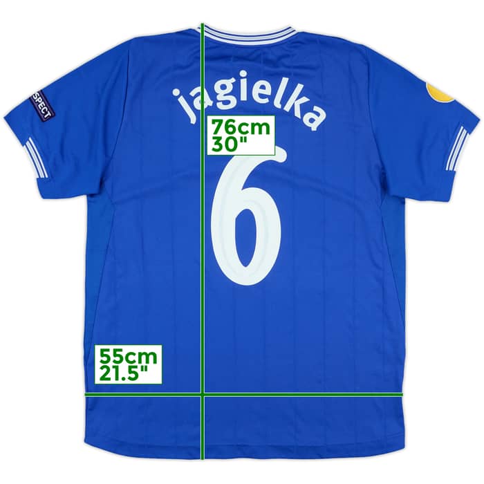 2009-10 Everton UEFA Cup Home Shirt Jagielka #6 - 7/10 - (L)