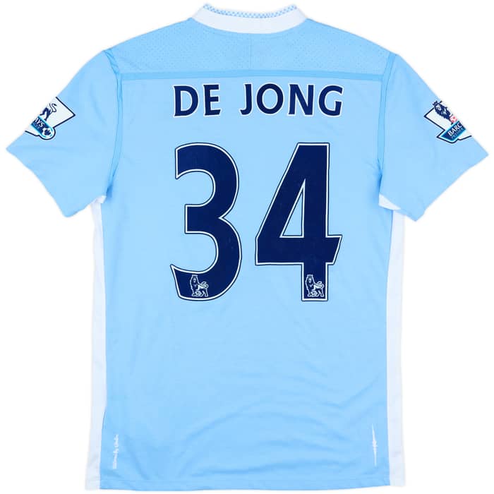 2011-12 Manchester City Home Shirt De Jong #34 - 7/10 - (M)