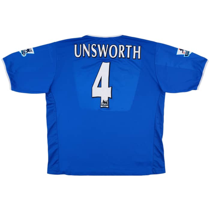 2004-05 Portsmouth Home Shirt Unsworth #4 - 7/10 - (XL)