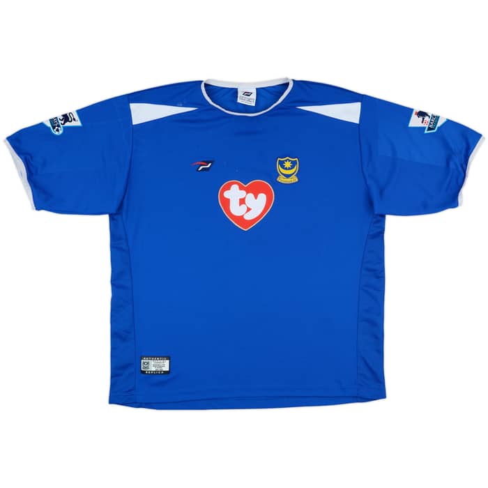2004-05 Portsmouth Home Shirt Unsworth #4 - 7/10 - (XL)