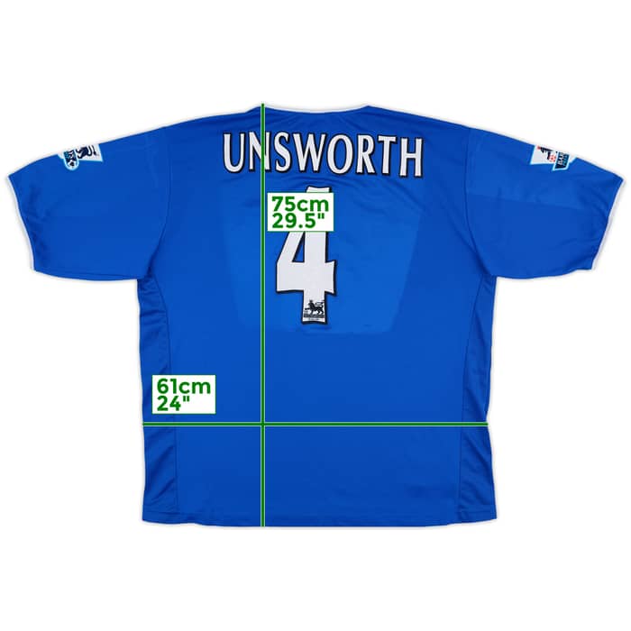 2004-05 Portsmouth Home Shirt Unsworth #4 - 7/10 - (XL)