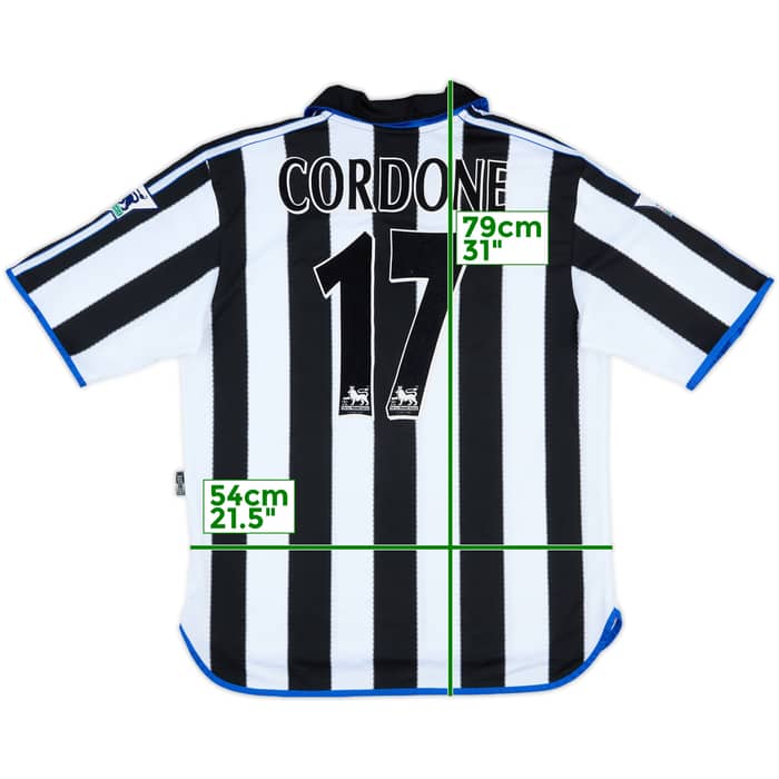 2000-01 Newcastle Home Shirt Cordone #17 - 8/10 - (L)