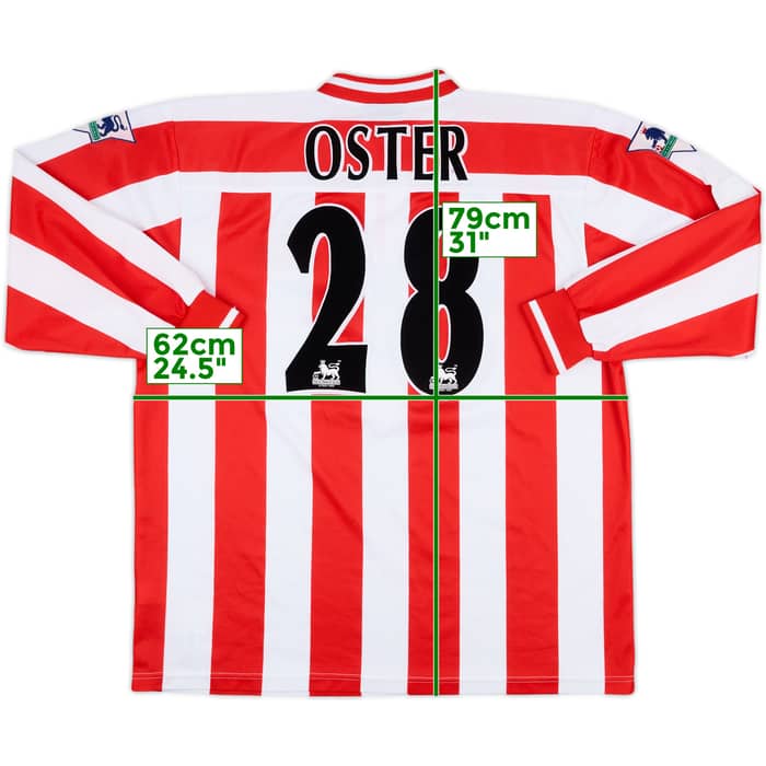 1999-00 Sunderland Match Issue Home L/S Shirt Oster #28
