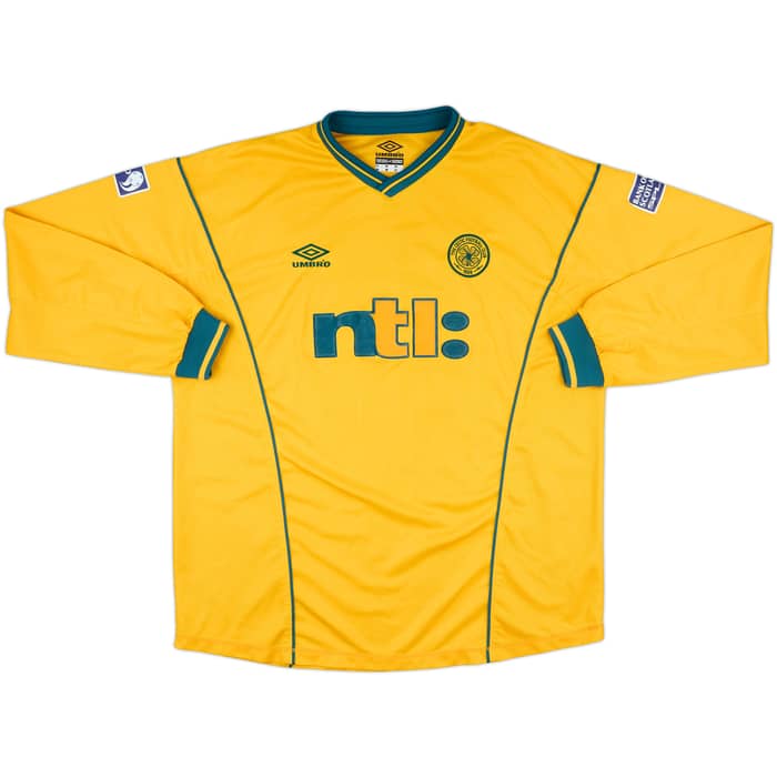 2000-01 Celtic Match Issue Away L/S Shirt Rafael #31